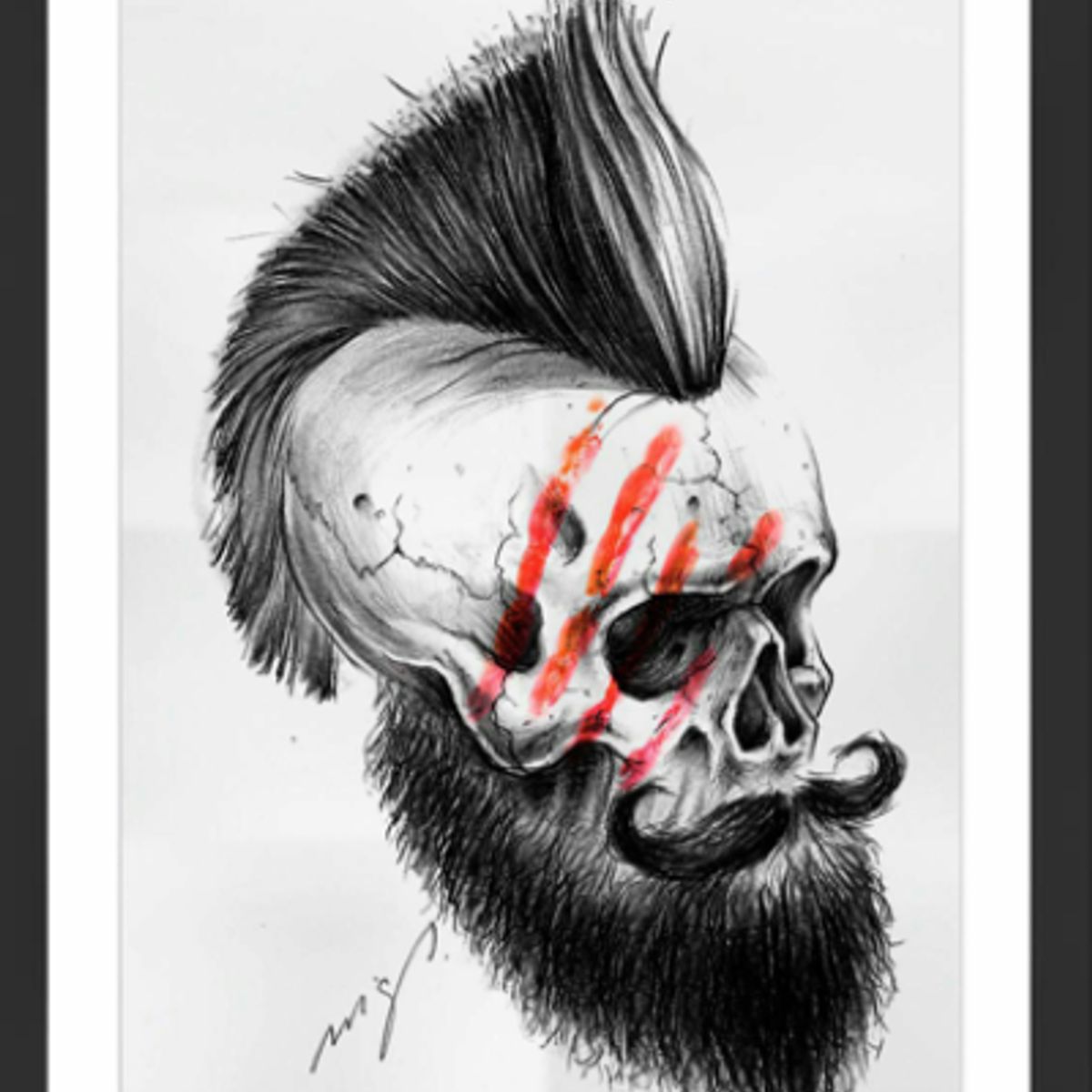 GENERICO - Cuadro Decorativo Barber hasta el fin con Marco y vidrio 30x40 CM