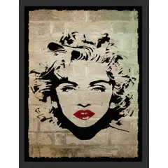 GENERICO - Cuadro Decorativo Marilyn Monroe con Marco y vidrio 30x40 CM