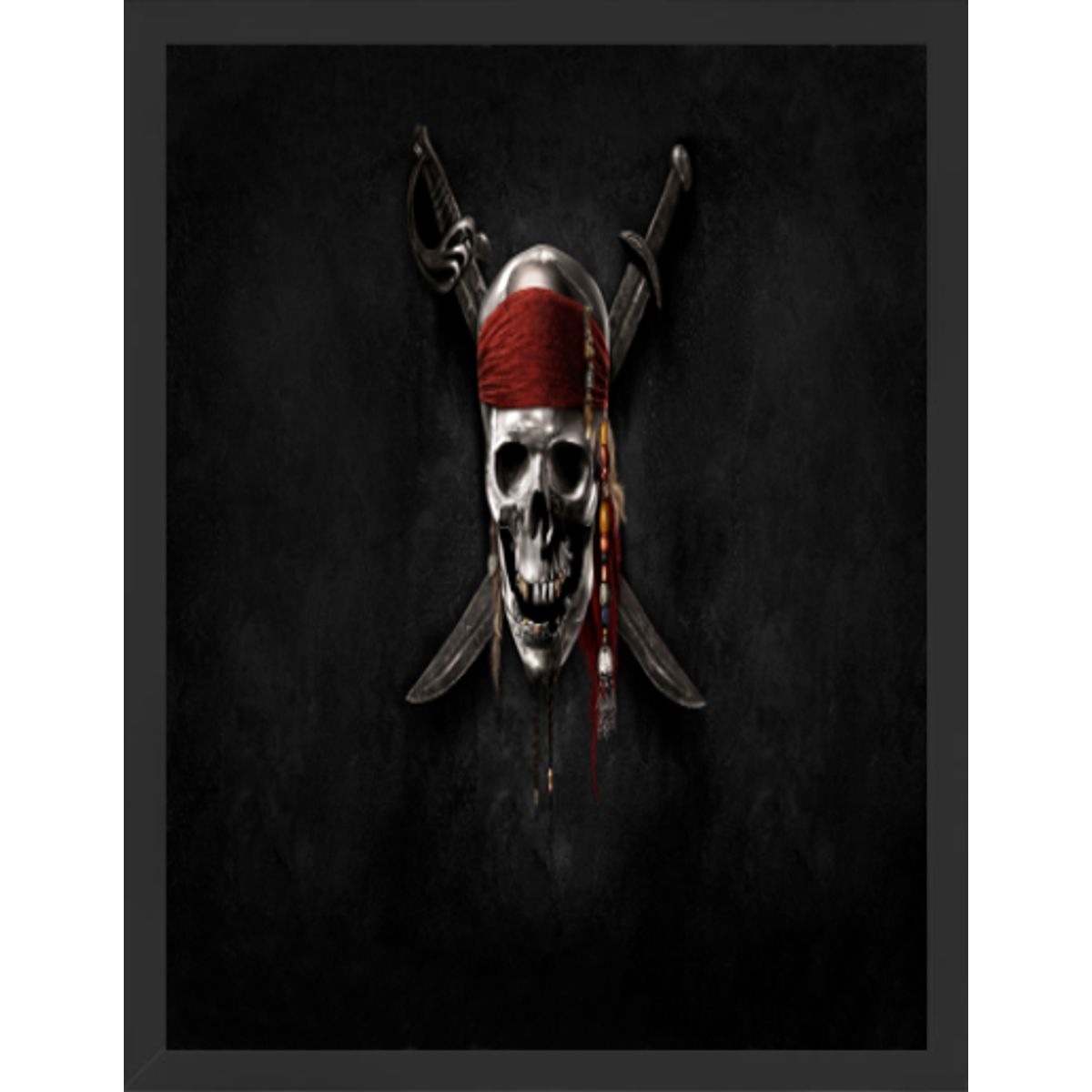 GENERICO - Cuadro Decorativo Pirata  con Marco y vidrio 30x40 CM