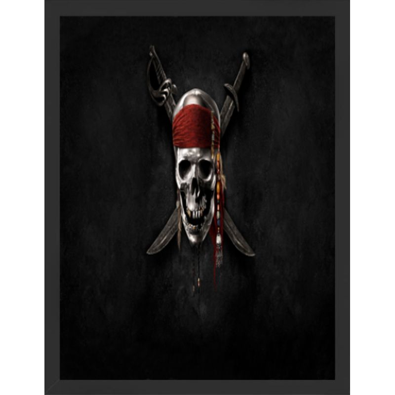 GENERICO - Cuadro Decorativo Pirata  con Marco y vidrio 30x40 CM
