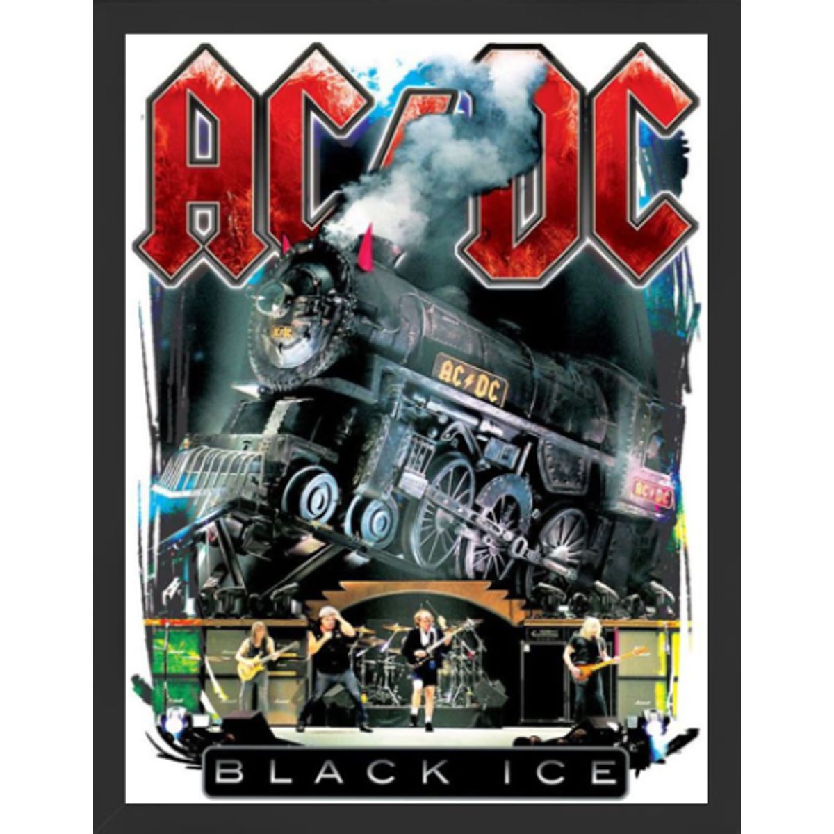 GENERICO - Cuadro Decorativo Black ICE con Marco y vidrio 30x40 CM