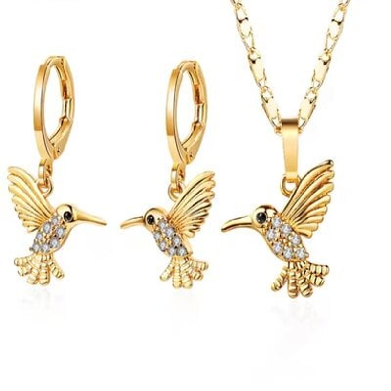 GENERICO - Set Colibrí  Enchape 18k