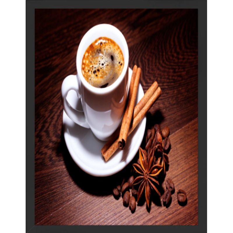 GENERICO - Cuadro Decorativo Taza de Chocolate con Marco y vidrio 30x40 CM