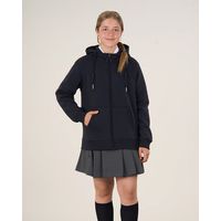 Poleron con cierre niña azul marino Juvenil Escolar