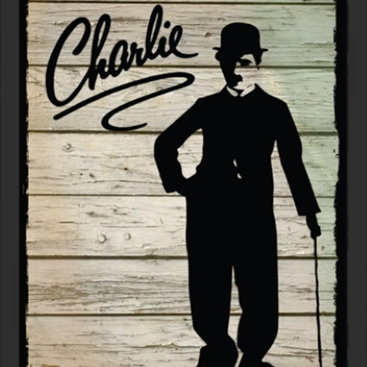 GENERICO - Cuadro Decorativo de Charlie con Marco y vidrio 30x40 CM