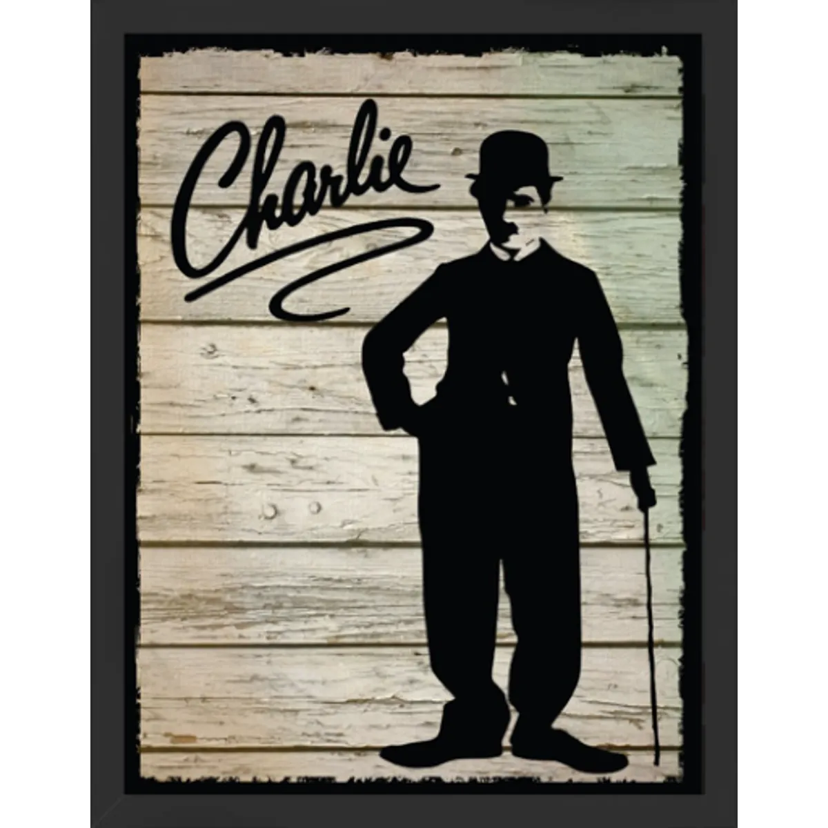 GENERICO - Cuadro Decorativo de Charlie con Marco y vidrio 30x40 CM