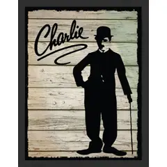 GENERICO - Cuadro Decorativo de Charlie con Marco y vidrio 30x40 CM