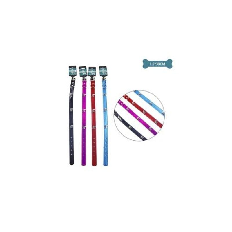 GENERICO - Collar PU Con Tachuelas De Perro Color Aleatorio 1x38cm12pcs
