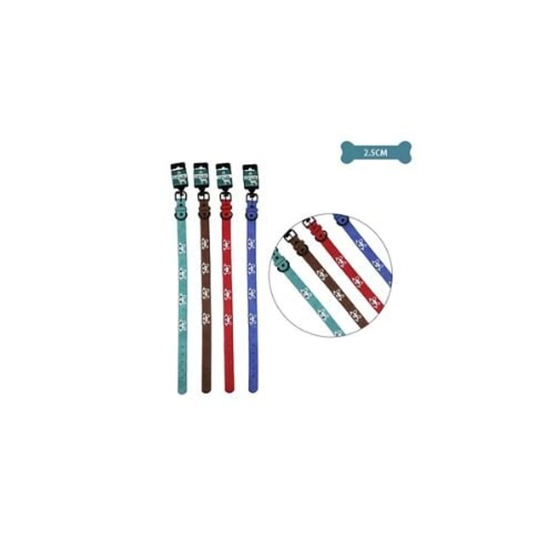 GENERICO - Collar PU Con Diseño Perro Bordado 25cm 12pcs