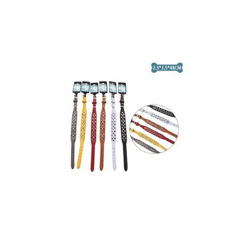 GENERICO - Collar PU Con Tachuelas Color Aleatorio 25x35x48cm 12pcs