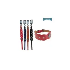 GENERICO - Collar PU Con Diamantes Color Aleatorio 2x4x52cm 12pcs