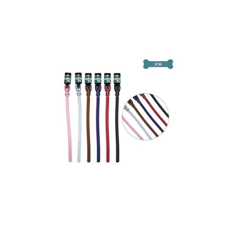 GENERICO - Collar PU Para Mascota Color Aleatorio 30cm 12pcs