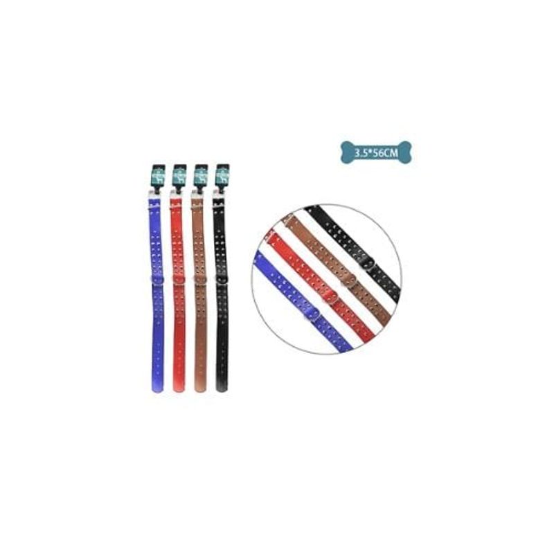 GENERICO - Collar PU Con Tachuelas Color Aleatorio 35x56cm 12pcs