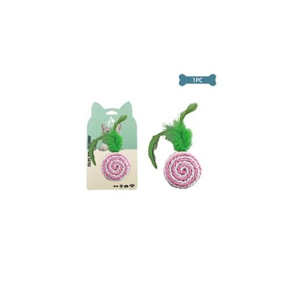 GENERICO - Juguete Para Gato Pelota Redonda De Papel Con Pluma