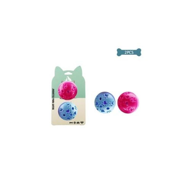 GENERICO - Juguete Para Gato Pelota Con Huellas Color Aleatorio