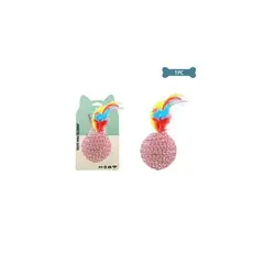 GENERICO - Juguete Para Gato Pelota Con Pluma