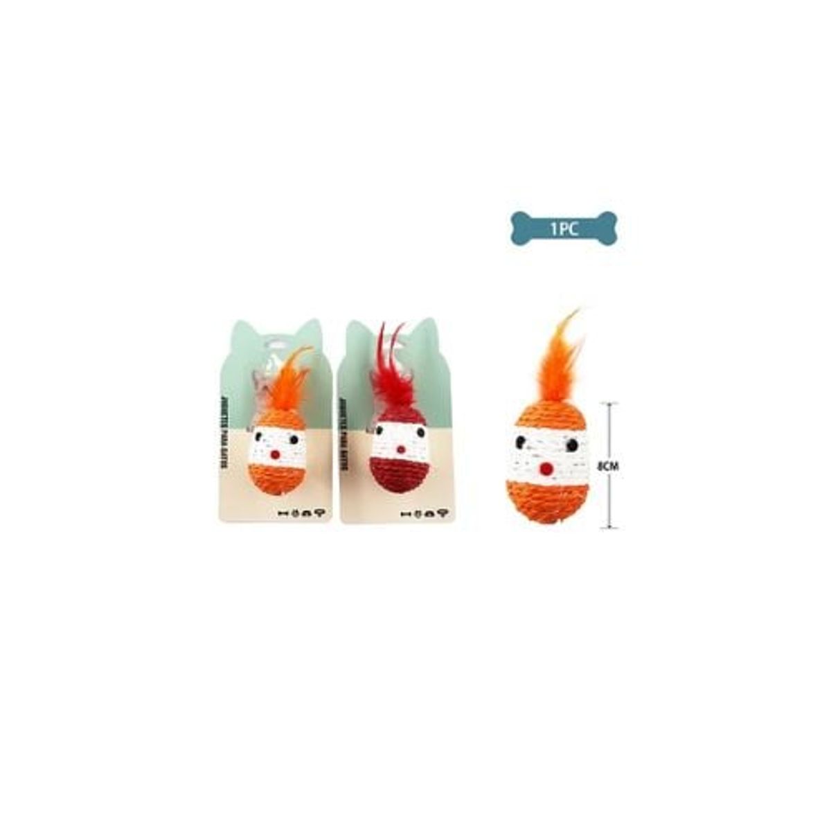 GENERICO - Juguete Para Gato Payaso De Papel 8cm Color Aleatorio