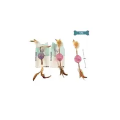 GENERICO - Juguete Para Gato Pelota De Nylon y Polygonum 12cm