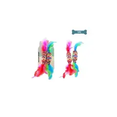 GENERICO - Juguete Para Gato Caramelo Con Plumas Color Aleatorio