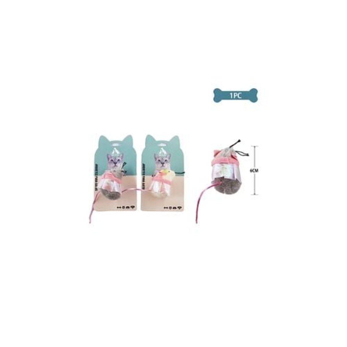 GENERICO - Juguete Para Gato Ratón Con Delantal 6cm