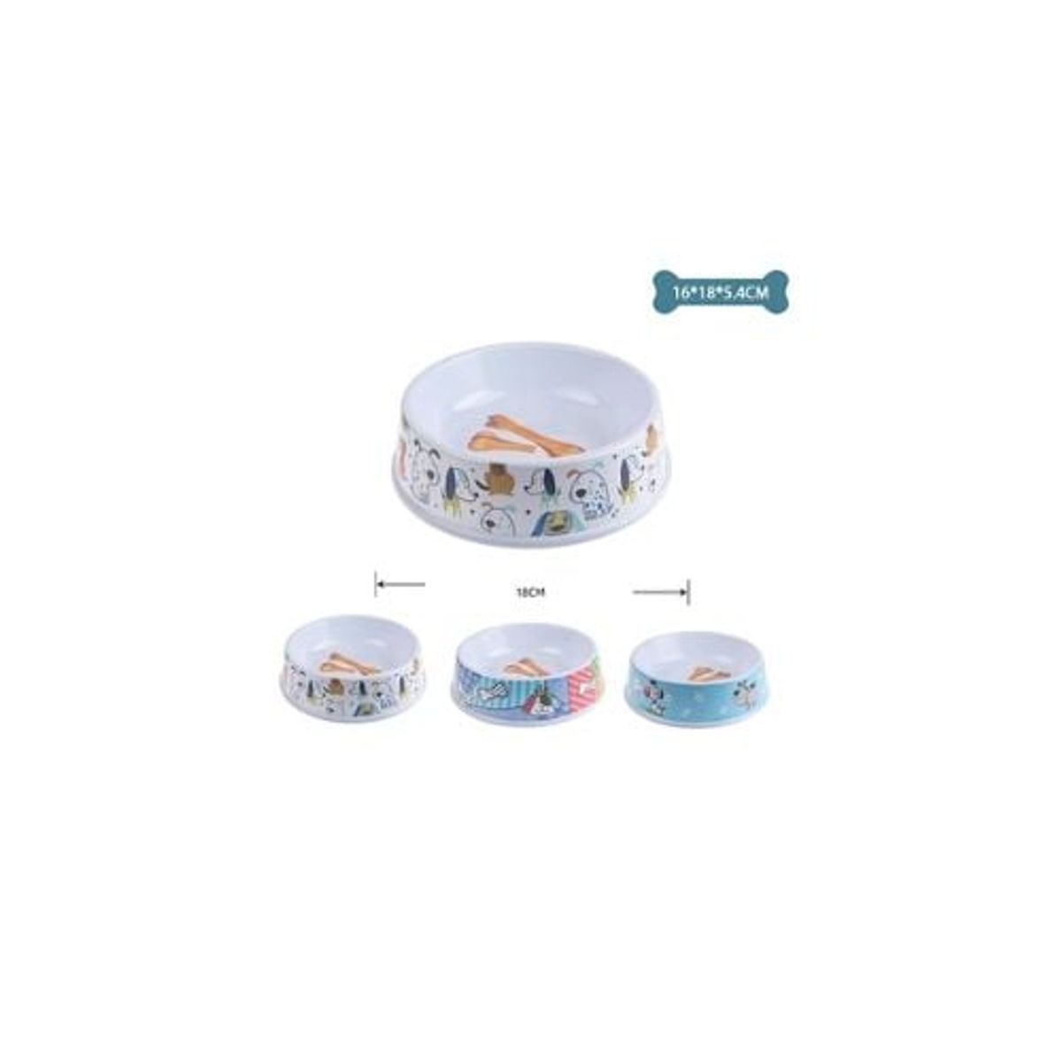 GENERICO - Plato Plástico Redondo Pequeño Diseño Aleatorio 16x18x5cm