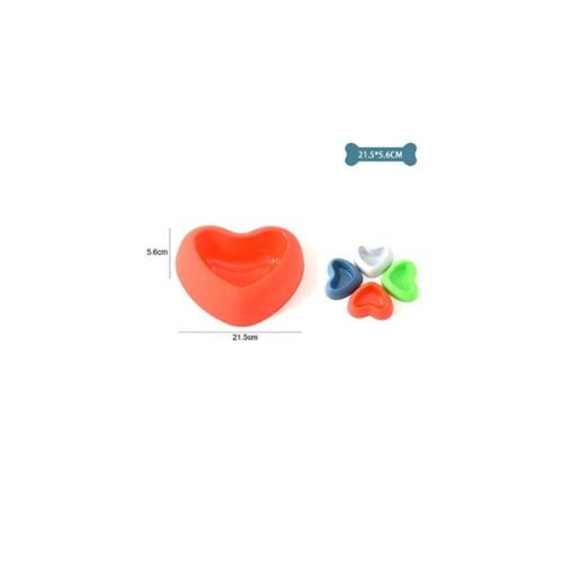 GENERICO - Plato Corazón Para Mascotas Color Aleatorio 215x56cm