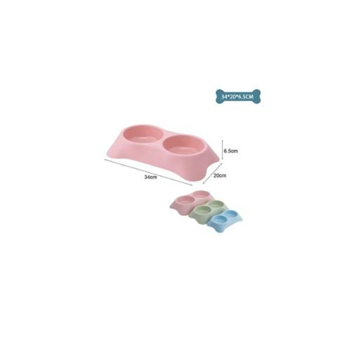 GENERICO - Plato Doble Grande De Plástico Color Aleatorio 34x20x65cm