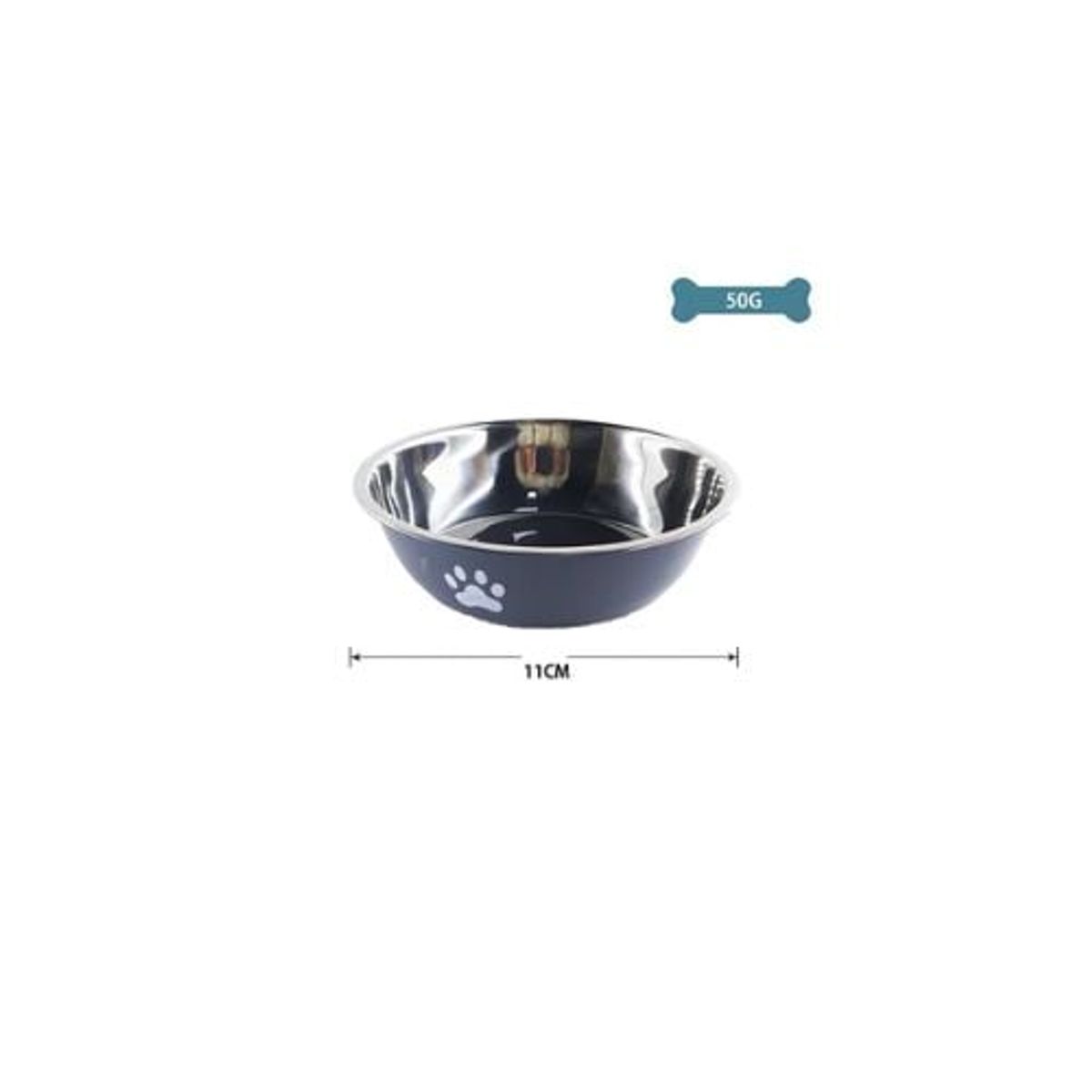 GENERICO - Cuenco Metálico Antideslizante 11cm