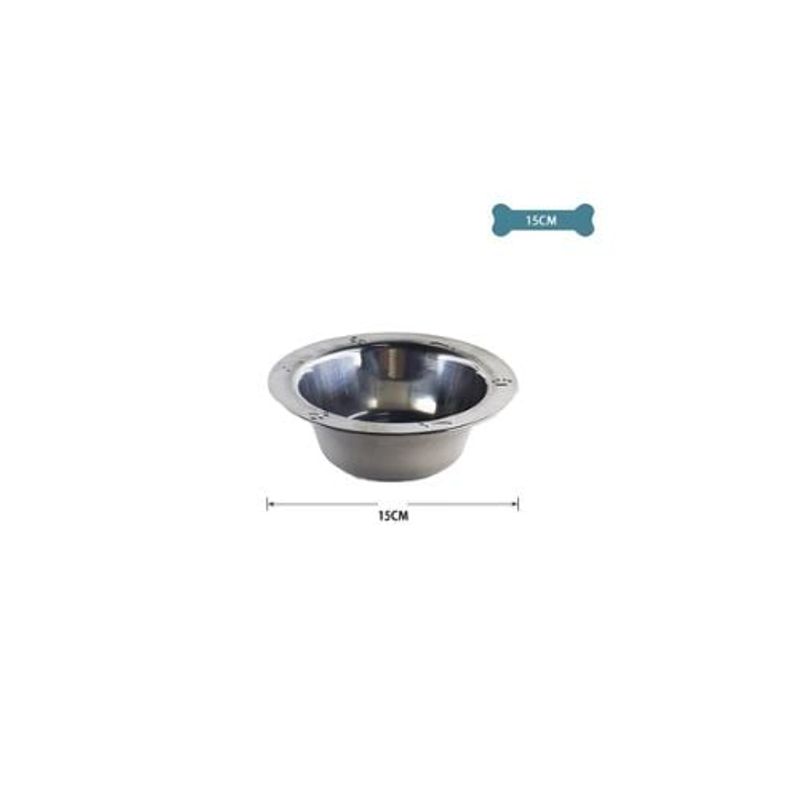 GENERICO - Plato De Acero Inoxidable Para Mascotas 15cm