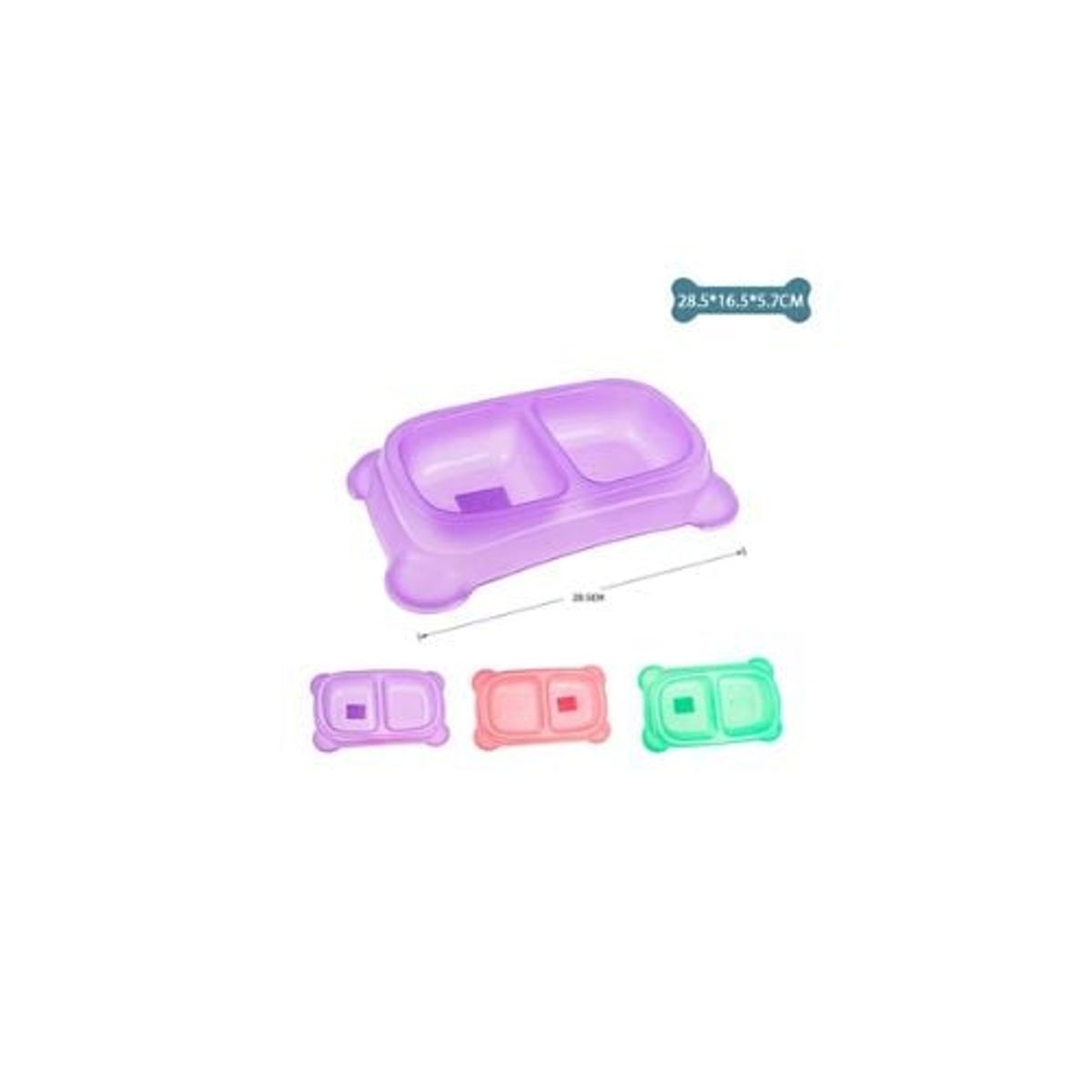 GENERICO - Plato Doble Pequeño Color Aleatorio 285x165x57cm