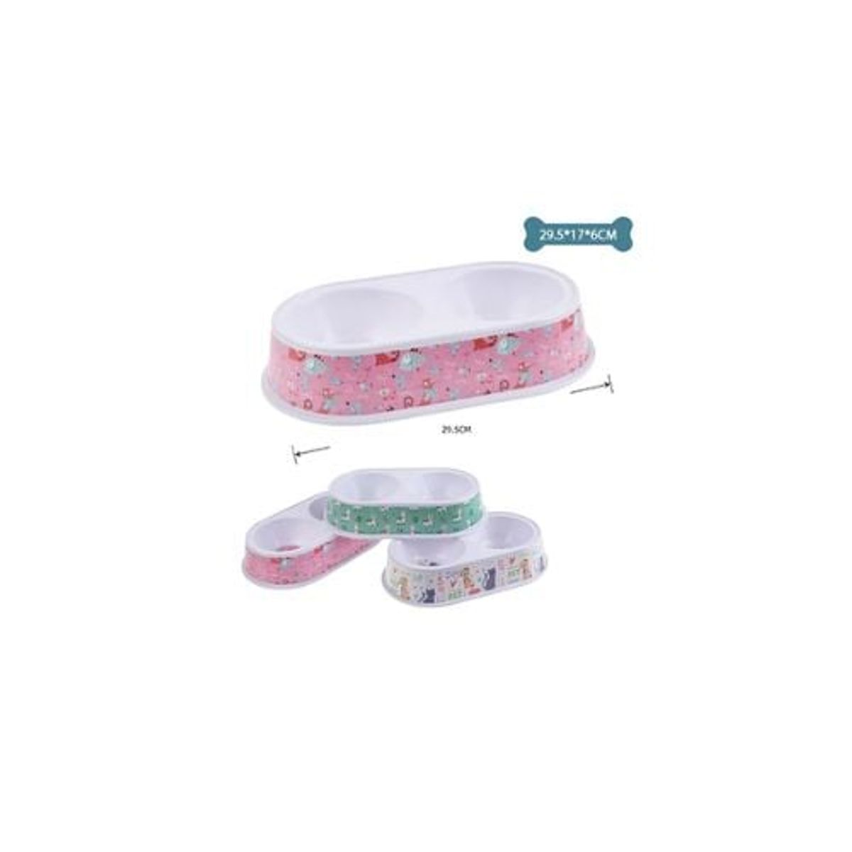 GENERICO - Plato Doble Grande Diseño Aleatorio 295x17x6cm