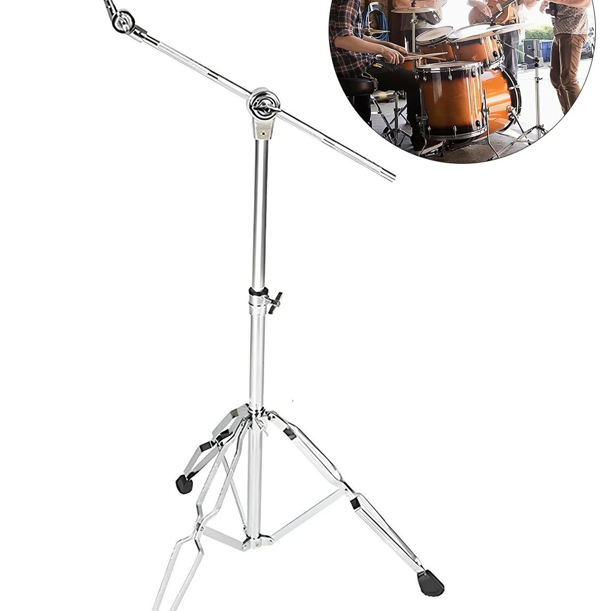 KUANGYE - Atril De Platillo Con Boom Adaptador De Percusión