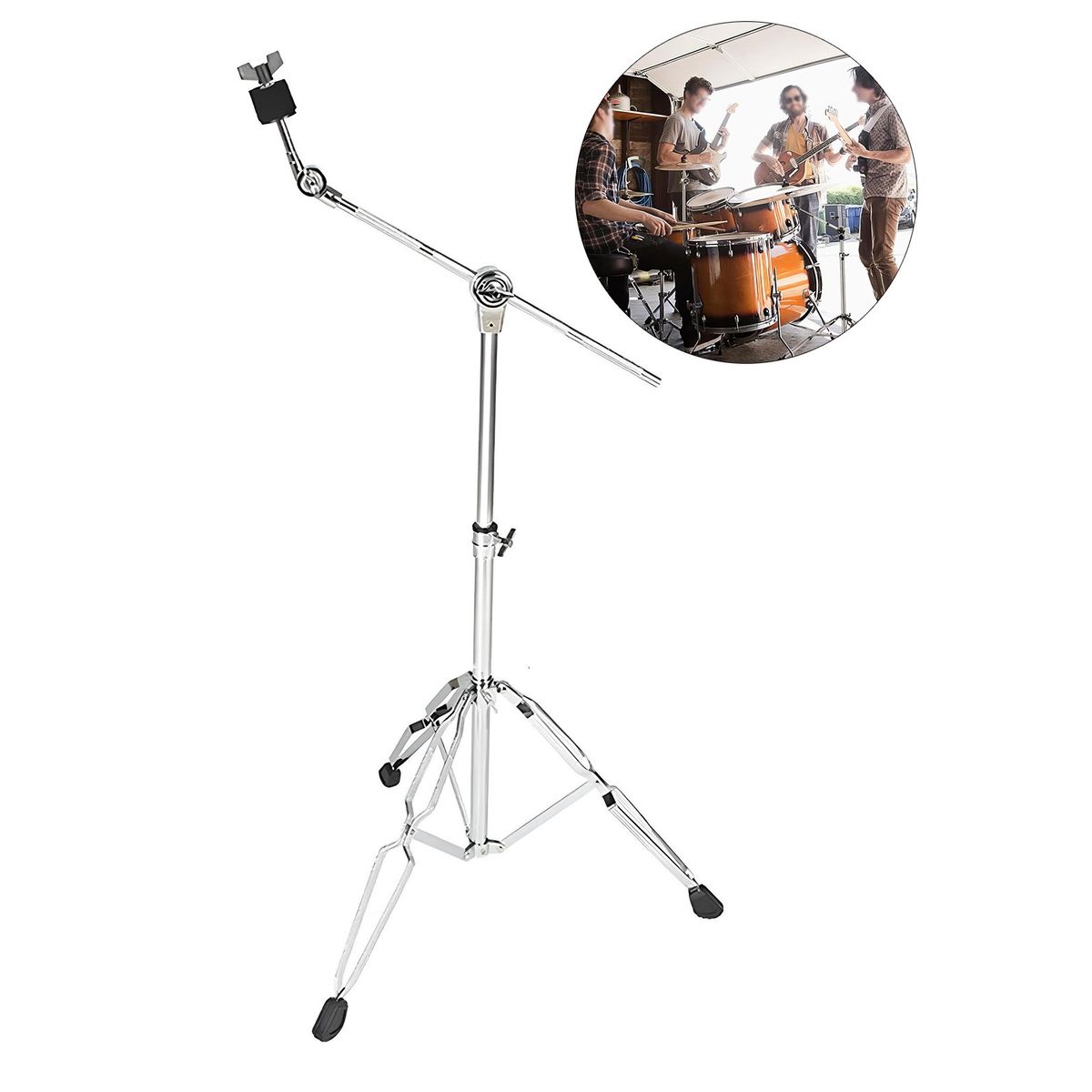 KUANGYE - Atril De Platillo Con Boom Adaptador De Percusión