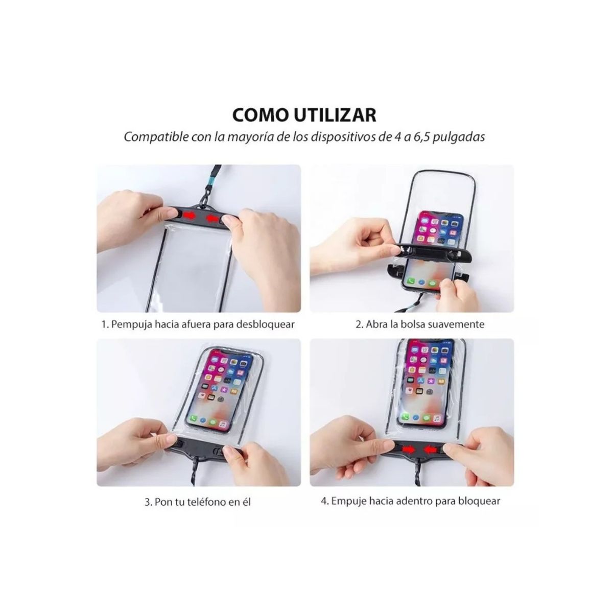 GENERICO - Pack De 2 Funda Protectora Celular Impermeable Sumergible