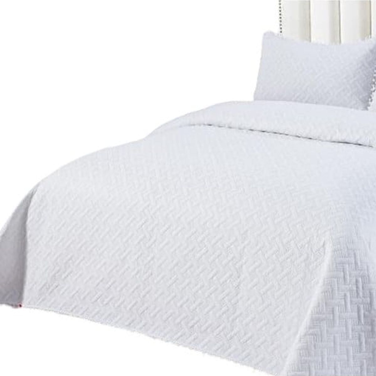 GENERICO - CUBRECAMA QUILT DE VERANO CON POMPONES  2 PLAZAS