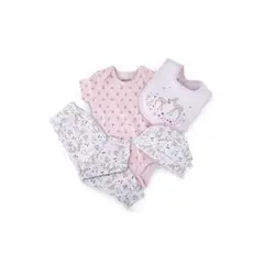 BAMBINO - Set de Ropa 4 Piezas Rosado