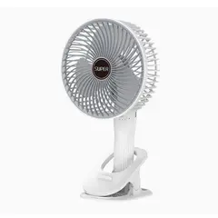 GENERICO - Ventilador De Mesa Recargable Blanco Con 3 Fijaciones