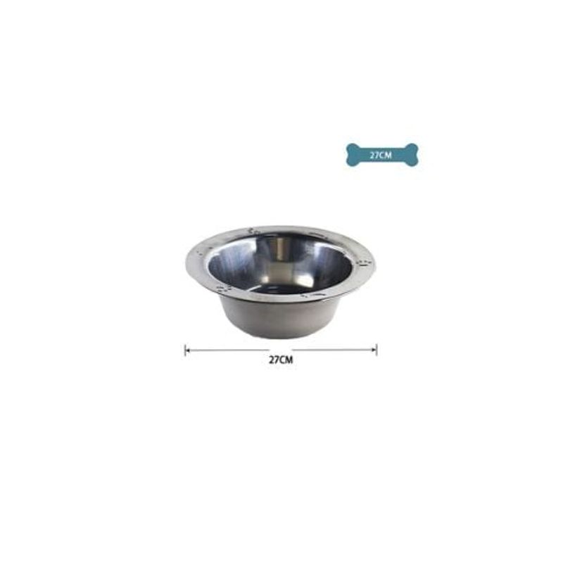 GENERICO - Plato De Acero Inoxidable Para Mascotas 27cm