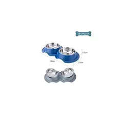 GENERICO - Plato Doble Antihormigas Para Mascotas Aleatorio 38x21x5cm