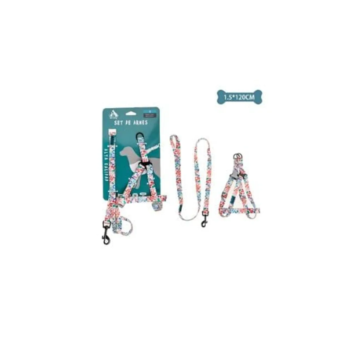 GENERICO - Set De Arnés y Correa 15x120cm