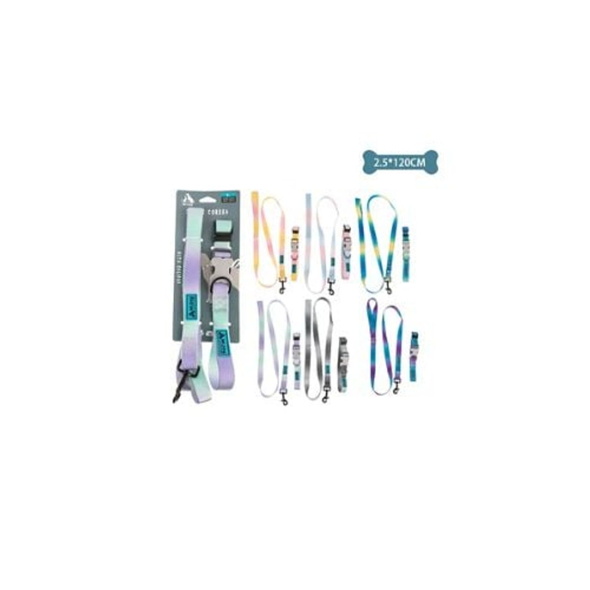 GENERICO - Set De Arnés y Correa De Nylon 25x120cm