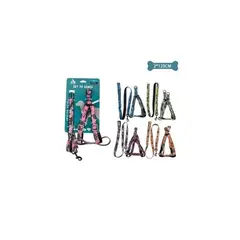 GENERICO - Set De Arnés y Correa Camuflaje 20x120cm