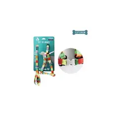 GENERICO - Set De Arnés y Correa Multicolor 25x120cm