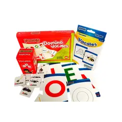 TARMONS - Pack Educativo domino memorice y tarjeta de vocales