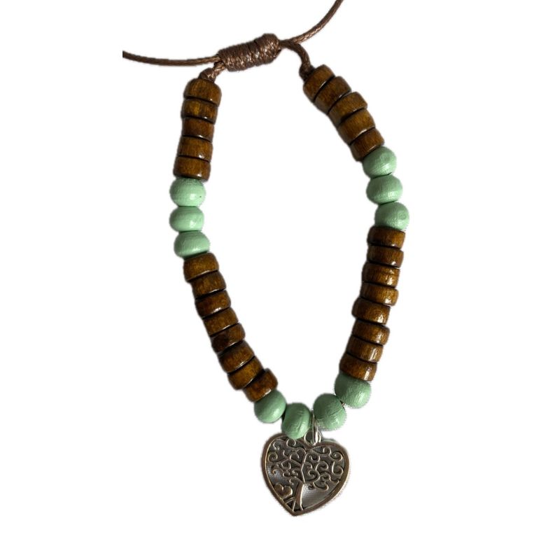 GENERICO - Pulsera cuentas de madera 6mm