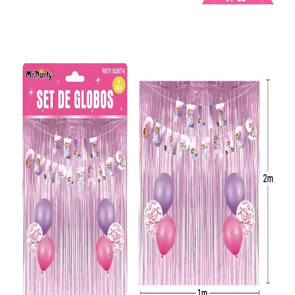 GENERICO - SET DE DECORACION CUMPLEAÑOS PRINCESA
