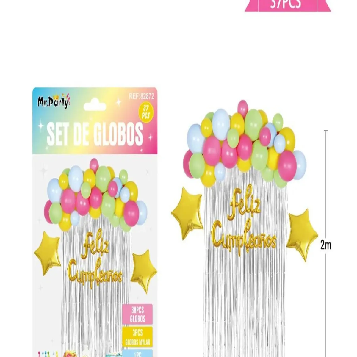 GENERICO - SET DE DECORACION CUMPLEAÑOS 35 PIEZAS