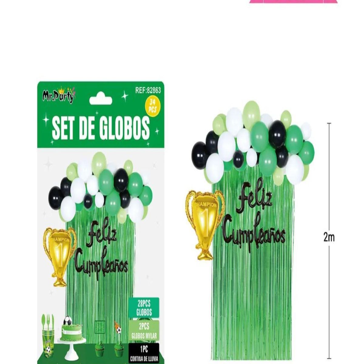 GENERICO - SET DE DECORACION CUMPLEAÑOS CON TROFEO 1