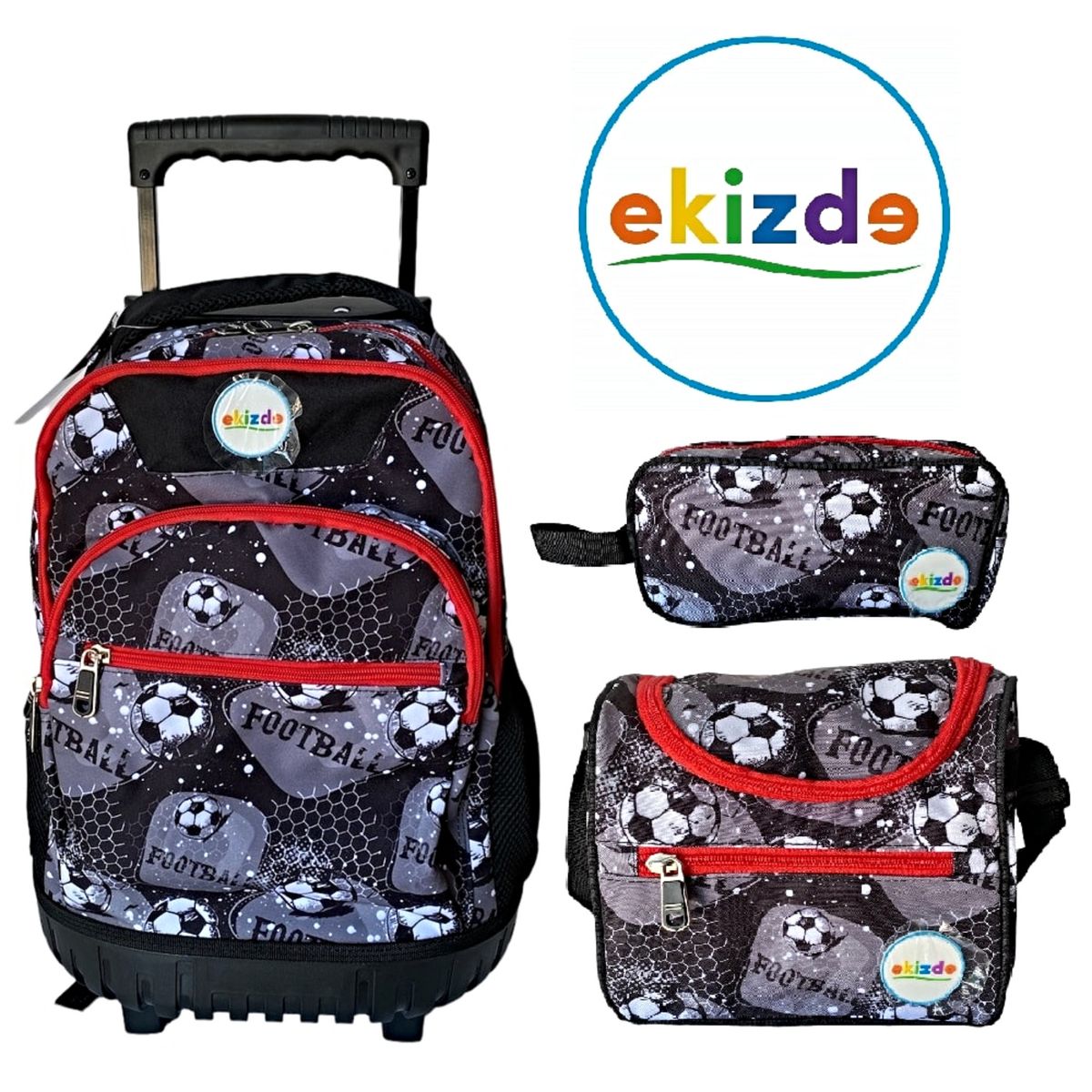 GENERICO - PACK MOCHILA ESCOLAR  3 PCSZ  EQUIZDE SOCCER