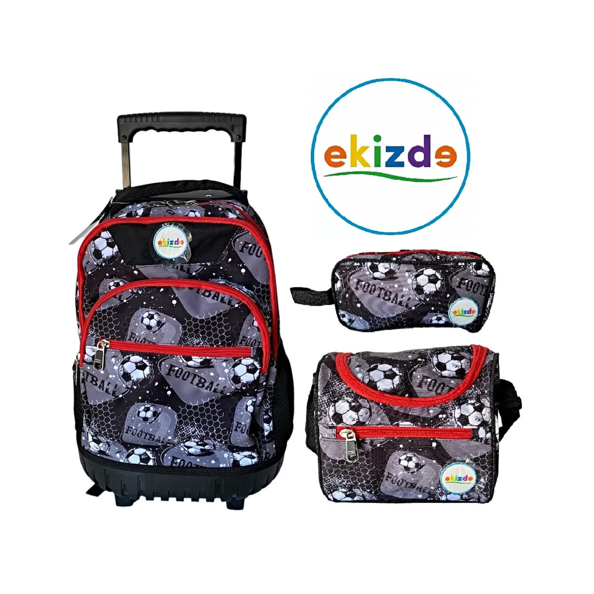 GENERICO - PACK MOCHILA ESCOLAR  3 PCSZ  EQUIZDE SOCCER
